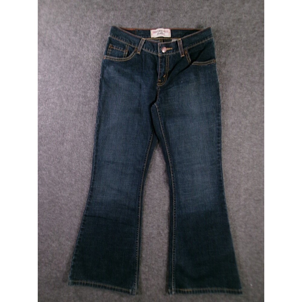 Levis Jeans Youth  10 � Blue Low Rise Flare Medium Wash Y2K Western Signature